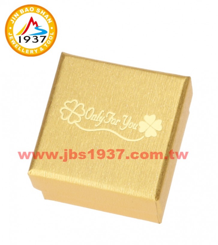飾品紙盒系列-素面紙盒系列-夢幻金幸運草- 戒指盒（810）