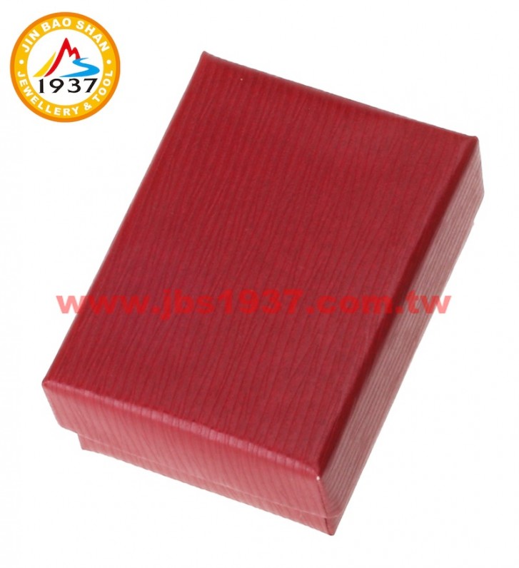 飾品紙盒系列-素面紙盒系列-水波紋紅- 項鏈、戒指盒（811）