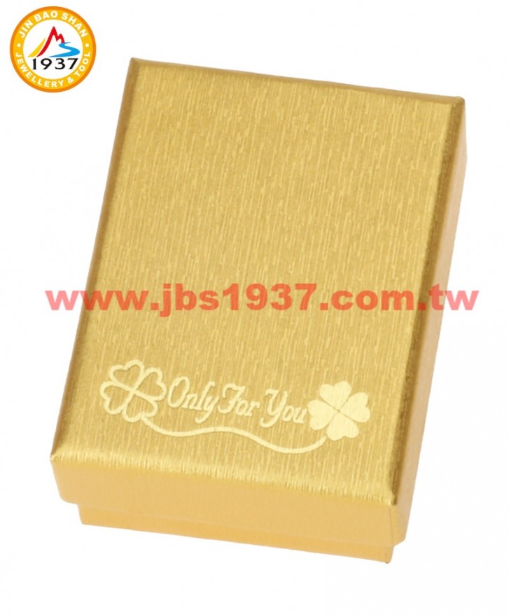 飾品紙盒系列-素面紙盒系列-夢幻金幸運草- 項鏈、戒指盒（811）