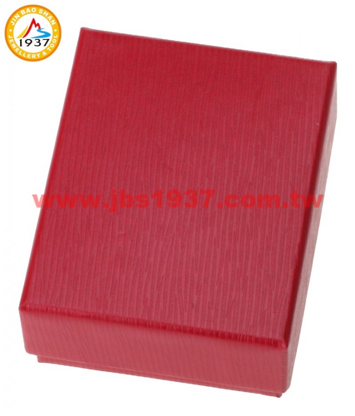 飾品紙盒系列-素面紙盒系列-水波紋紅- 項鏈、戒指盒（801）