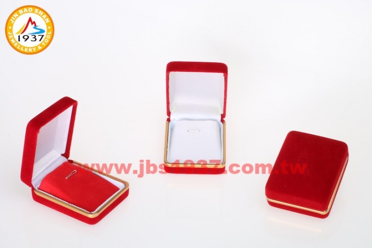 珠寶包裝錦盒-金色年代紅絨布系列-金色年代紅絨布- 吊墜盒