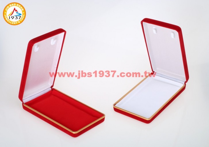 珠寶包裝錦盒-金色年代紅絨布系列-金色年代紅絨布- 項鏈盒（特大）
