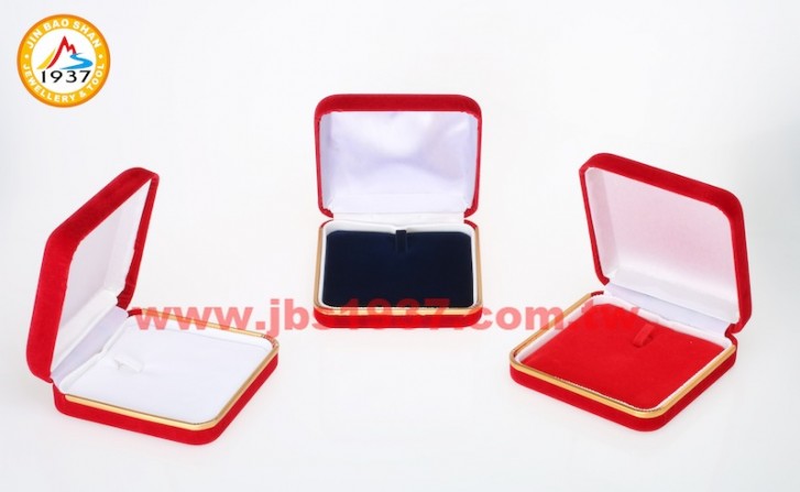 珠寶包裝錦盒-金色年代紅絨布系列-金色年代紅絨布- 四方手環手鐲盒