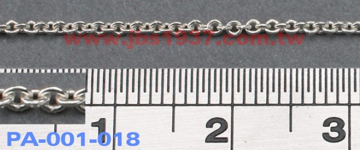 金屬零件原料-義大利925純銀鍊-圓形 925銀鏈 1.4mm（PA-001-018）
