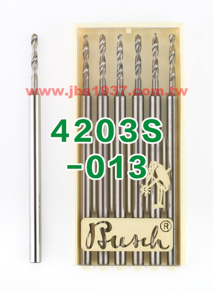 德國鳥牌鑽頭-鳥牌 4203S 雙軸鎢鋼鑽針-德國鳥牌Busch - 1.3mm 雙軸鎢鋼鑽針