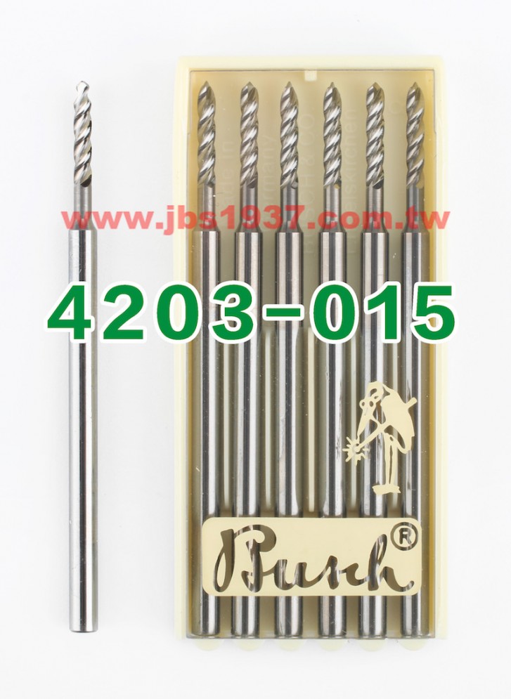 德國鳥牌鑽頭-鳥牌 4203 四軸鎢鋼鑽針-德國鳥牌Busch - 1.5mm 四軸鎢鋼鑽針