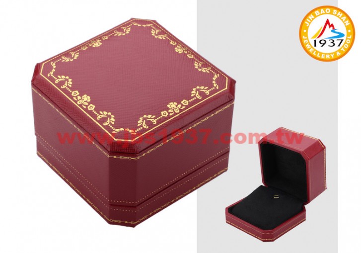 珠寶包裝錦盒-古典宮廷系列-古典宮廷 - 耳環項鍊盒 - 紅皮