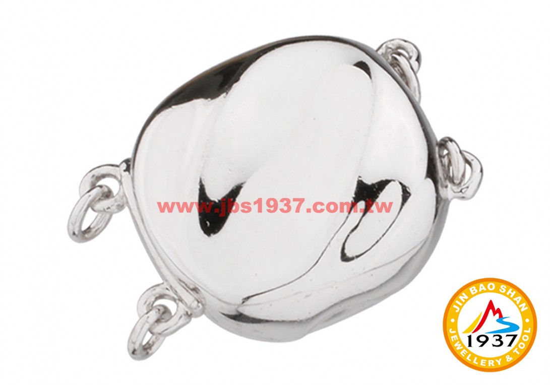 金屬零件原料-925銀珍珠項鍊扣頭-925珍珠項鍊扣頭- 21201 - 雙串