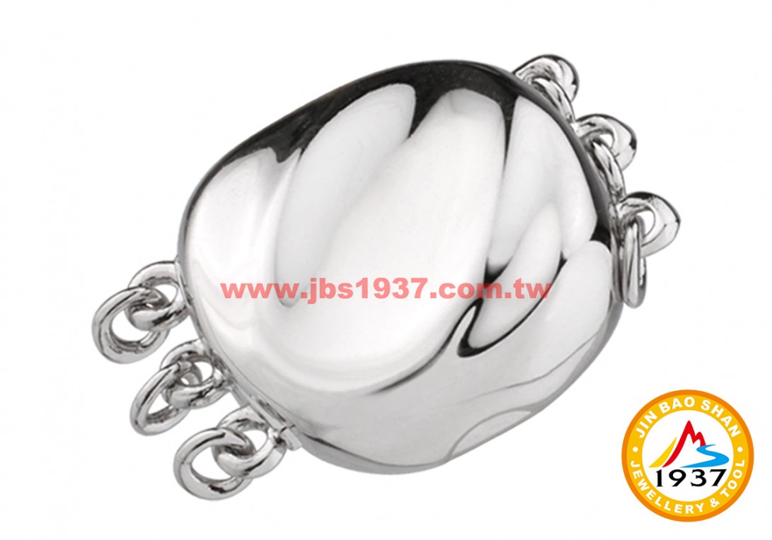 金屬零件原料-925銀珍珠項鍊扣頭-925珍珠項鍊扣頭- 31201 - 三串