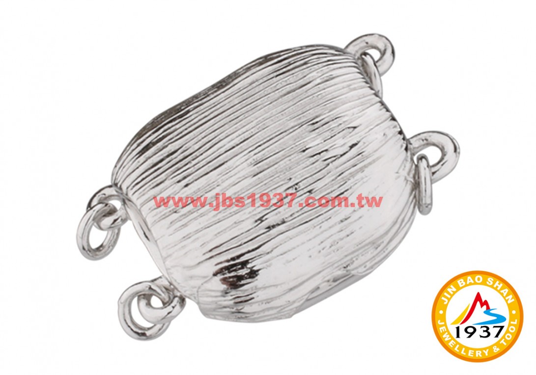 金屬零件原料-925銀珍珠項鍊扣頭-925珍珠項鍊扣頭- 21202 - 雙串